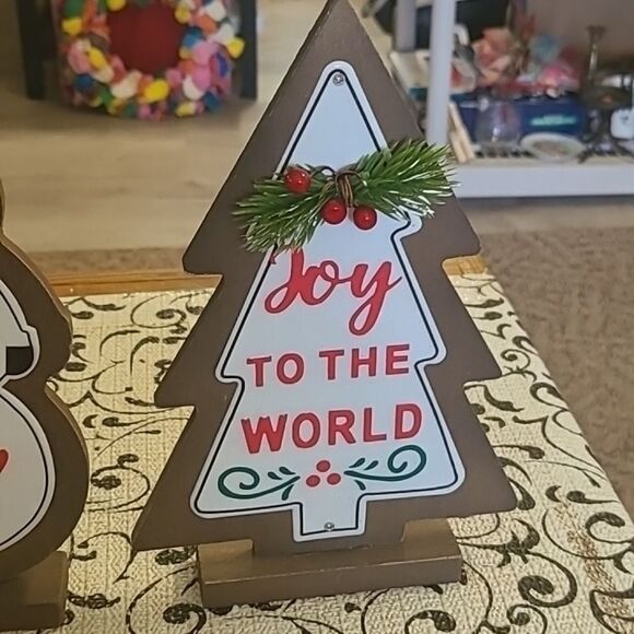 Festive Snowman and Tree HolidayTable Top Decor Set - Picture 3 of 5